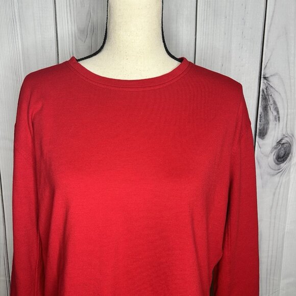 Victoria's Secret Sport Red Pullover Sweatshirt Keyhole Open Back High Low Sz XS - Picture 2 of 8